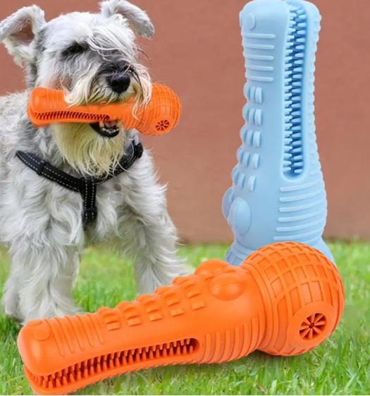 Golden Years Dental Chew Toy - orange textured chew toy