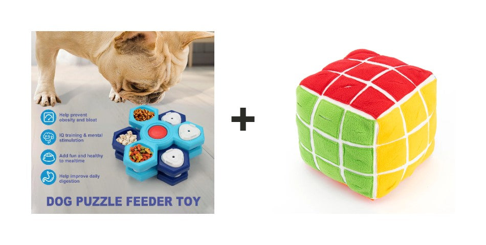 Golden Years Mind & Nose Bundle - Puzzle Feeder + Snuffle Cube